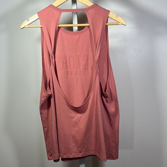 VICTORIA’S SECRET SPORT Women’s Open Back Tank Top Salmon/Gold Size Large - Picture 6 of 9